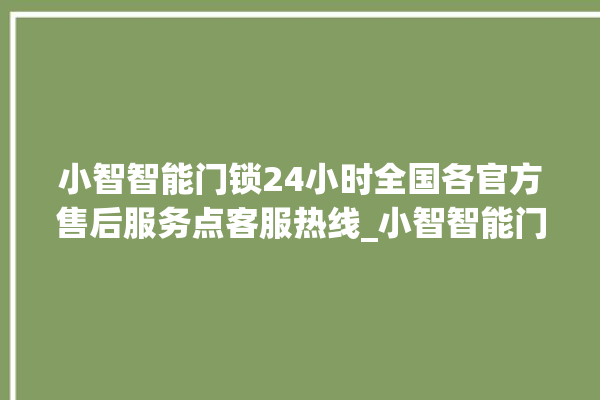 小智智能门锁24小时全国各官方售后服务点客服热线_小智智能门锁怎么改密码 。门锁