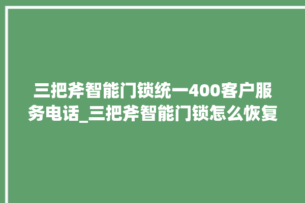 三把斧智能门锁统一400客户服务电话_三把斧智能门锁怎么恢复出厂设置 。门锁