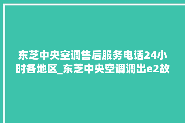 东芝中央空调售后服务电话24小时各地区_东芝中央空调调出e2故障 。东芝