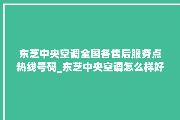 东芝中央空调全国各售后服务点热线号码_东芝中央空调怎么样好不好 。东芝