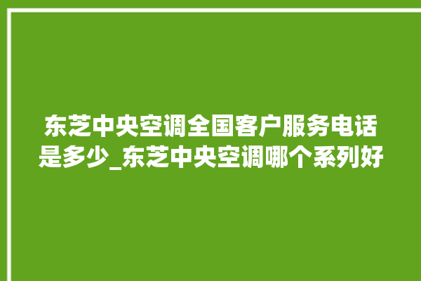 东芝中央空调全国客户服务电话是多少_东芝中央空调哪个系列好 。东芝