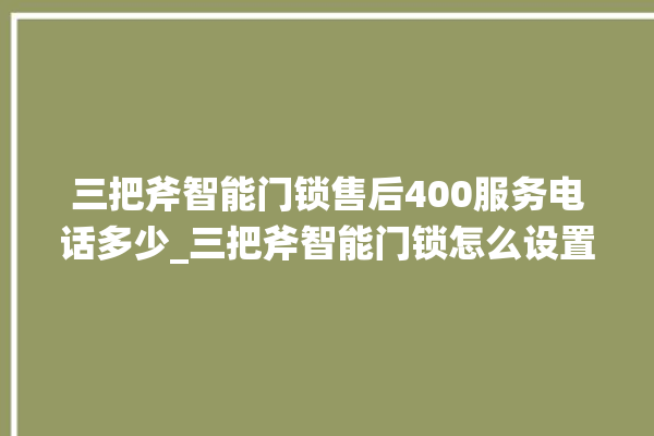 三把斧智能门锁售后400服务电话多少_三把斧智能门锁怎么设置指纹 。门锁