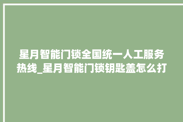 星月智能门锁全国统一人工服务热线_星月智能门锁钥匙盖怎么打开 。星月