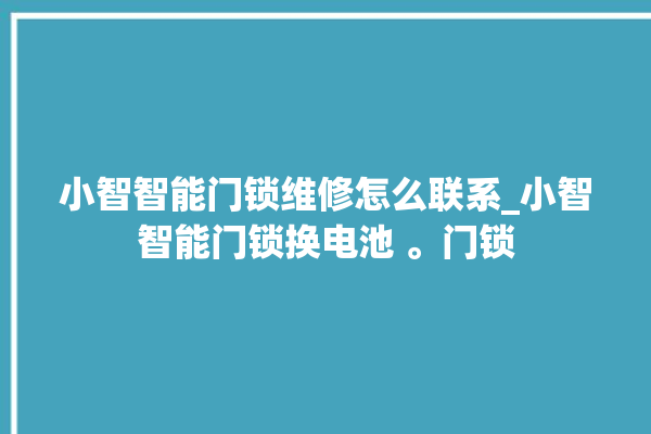 小智智能门锁维修怎么联系_小智智能门锁换电池 。门锁