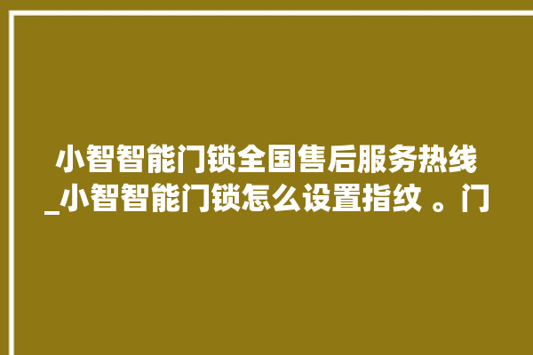 小智智能门锁全国售后服务热线_小智智能门锁怎么设置指纹 。门锁