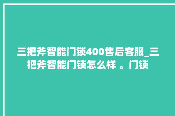 三把斧智能门锁400售后客服_三把斧智能门锁怎么样 。门锁