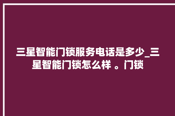 三星智能门锁服务电话是多少_三星智能门锁怎么样 。门锁