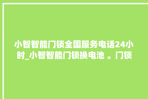 小智智能门锁全国服务电话24小时_小智智能门锁换电池 。门锁