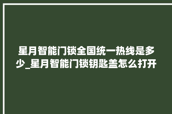 星月智能门锁全国统一热线是多少_星月智能门锁钥匙盖怎么打开 。星月