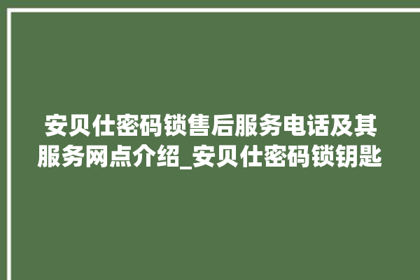 安贝仕密码锁售后服务电话及其服务网点介绍_安贝仕密码锁钥匙盖怎么打开 。密码锁