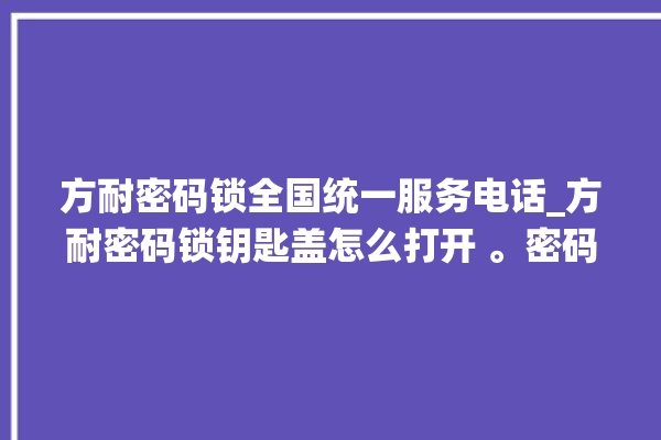 方耐密码锁全国统一服务电话_方耐密码锁钥匙盖怎么打开 。密码锁