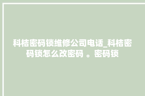 科桔密码锁维修公司电话_科桔密码锁怎么改密码 。密码锁