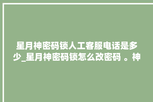 星月神密码锁人工客服电话是多少_星月神密码锁怎么改密码 。神密