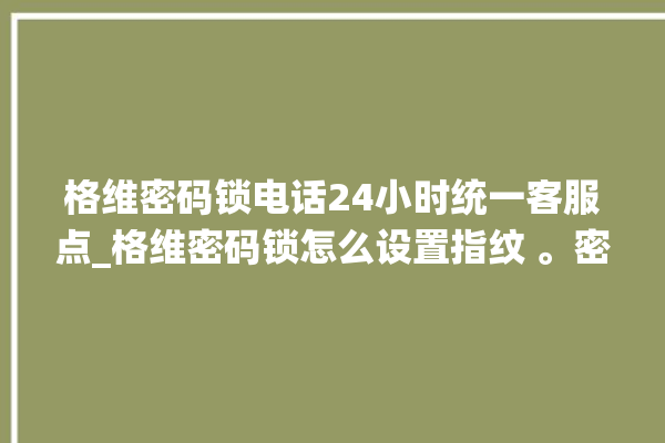 格维密码锁电话24小时统一客服点_格维密码锁怎么设置指纹 。密码锁