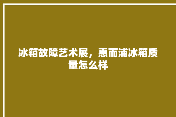 冰箱故障艺术展，惠而浦冰箱质量怎么样