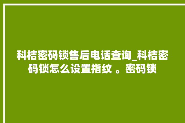 科桔密码锁售后电话查询_科桔密码锁怎么设置指纹 。密码锁