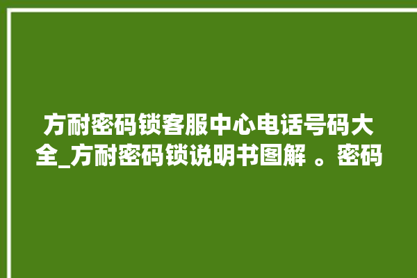 方耐密码锁客服中心电话号码大全_方耐密码锁说明书图解 。密码锁