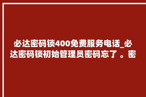 必达密码锁400免费服务电话_必达密码锁初始管理员密码忘了 。密码锁