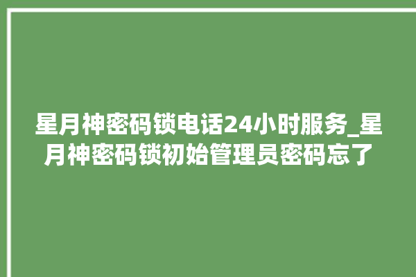 星月神密码锁电话24小时服务_星月神密码锁初始管理员密码忘了 。神密