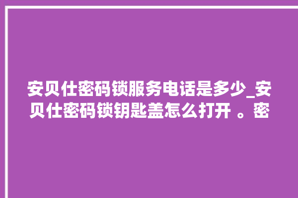 安贝仕密码锁服务电话是多少_安贝仕密码锁钥匙盖怎么打开 。密码锁