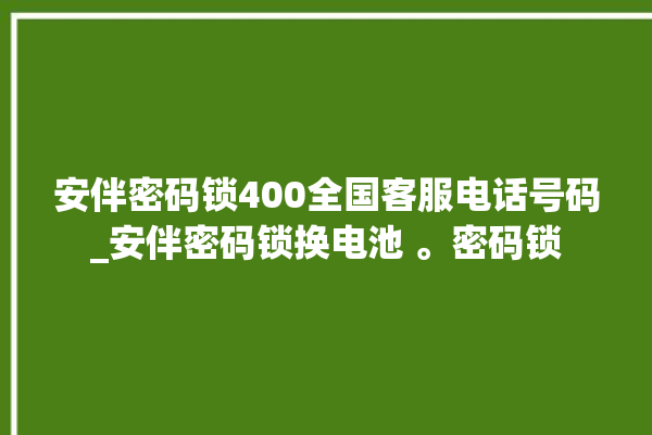 安伴密码锁400全国客服电话号码_安伴密码锁换电池 。密码锁