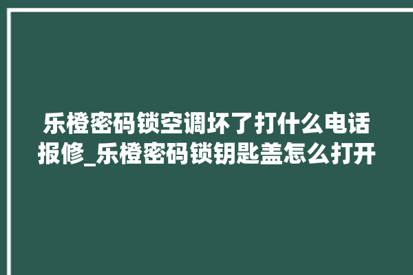 乐橙密码锁空调坏了打什么电话报修_乐橙密码锁钥匙盖怎么打开 。密码锁