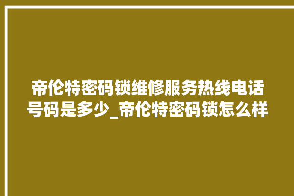 帝伦特密码锁维修服务热线电话号码是多少_帝伦特密码锁怎么样 。密码锁