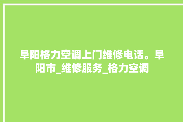 阜阳格力空调上门维修电话。阜阳市_维修服务_格力空调