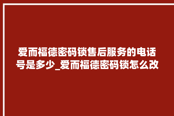 爱而福德密码锁售后服务的电话号是多少_爱而福德密码锁怎么改密码 。密码锁