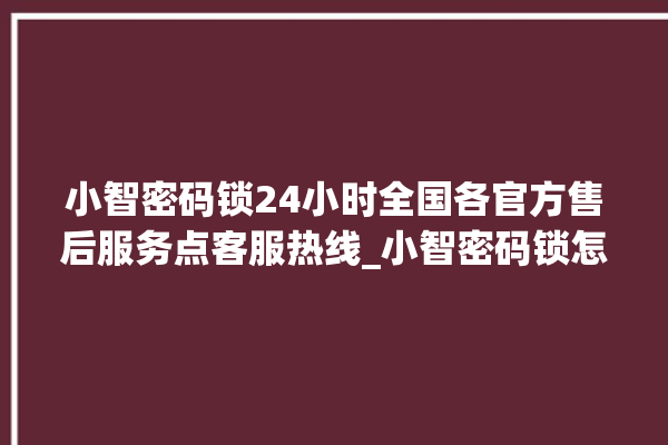 小智密码锁24小时全国各官方售后服务点客服热线_小智密码锁怎么改密码 。密码锁