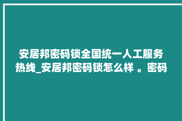 安居邦密码锁全国统一人工服务热线_安居邦密码锁怎么样 。密码锁