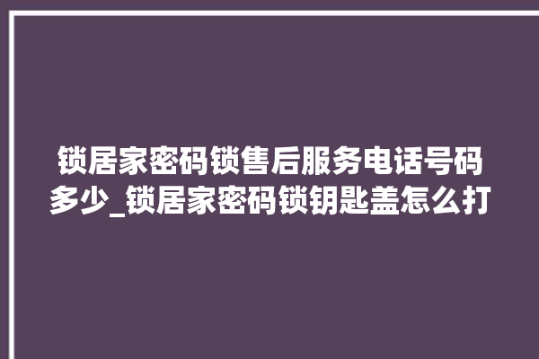 锁居家密码锁售后服务电话号码多少_锁居家密码锁钥匙盖怎么打开 。密码锁