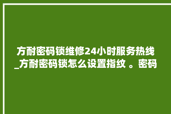 方耐密码锁维修24小时服务热线_方耐密码锁怎么设置指纹 。密码锁