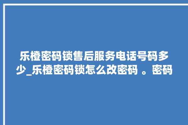 乐橙密码锁售后服务电话号码多少_乐橙密码锁怎么改密码 。密码锁