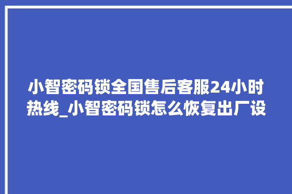 小智密码锁全国售后客服24小时热线_小智密码锁怎么恢复出厂设置 。密码锁