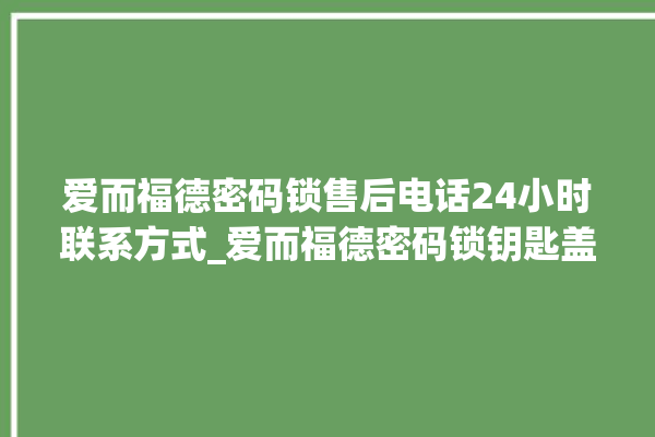 爱而福德密码锁售后电话24小时联系方式_爱而福德密码锁钥匙盖怎么打开 。密码锁