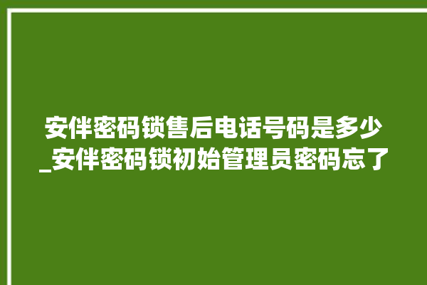 安伴密码锁售后电话号码是多少_安伴密码锁初始管理员密码忘了 。密码锁