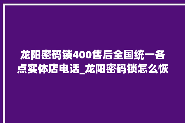 龙阳密码锁400售后全国统一各点实体店电话_龙阳密码锁怎么恢复出厂设置 。密码锁