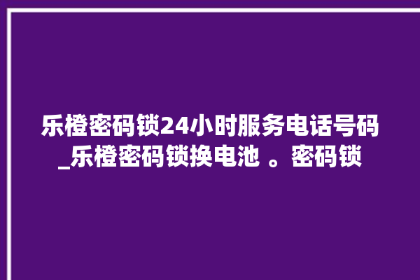 乐橙密码锁24小时服务电话号码_乐橙密码锁换电池 。密码锁