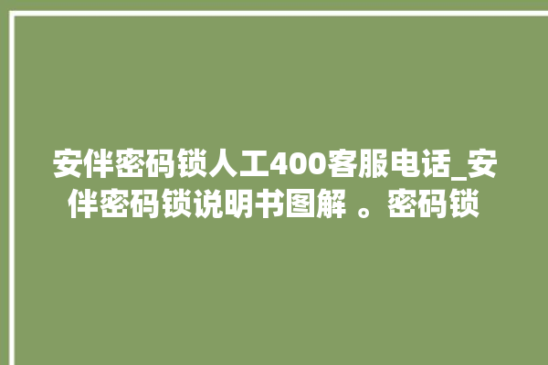 安伴密码锁人工400客服电话_安伴密码锁说明书图解 。密码锁