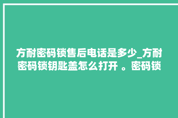 方耐密码锁售后电话是多少_方耐密码锁钥匙盖怎么打开 。密码锁