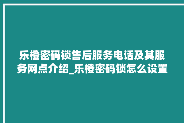 乐橙密码锁售后服务电话及其服务网点介绍_乐橙密码锁怎么设置指纹 。密码锁