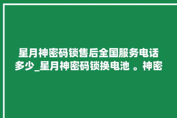 星月神密码锁售后全国服务电话多少_星月神密码锁换电池 。神密