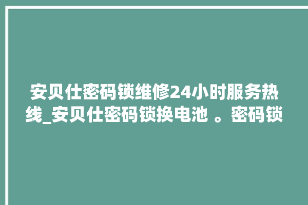 安贝仕密码锁维修24小时服务热线_安贝仕密码锁换电池 。密码锁