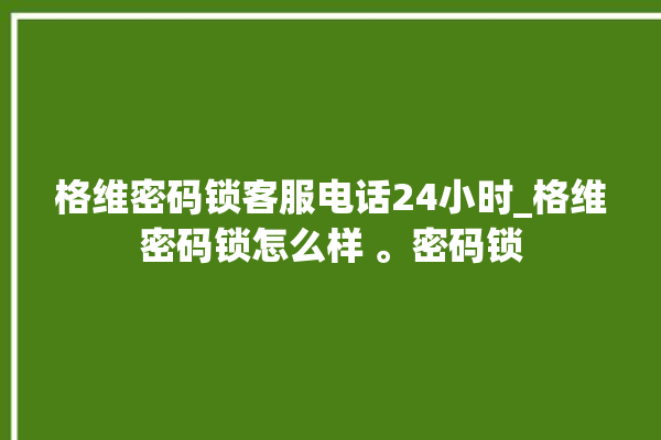 格维密码锁客服电话24小时_格维密码锁怎么样 。密码锁