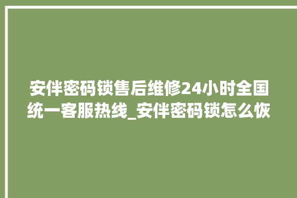 安伴密码锁售后维修24小时全国统一客服热线_安伴密码锁怎么恢复出厂设置 。密码锁