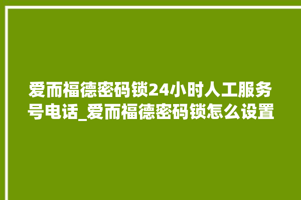 爱而福德密码锁24小时人工服务号电话_爱而福德密码锁怎么设置指纹 。密码锁