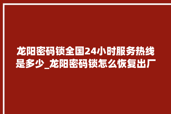 龙阳密码锁全国24小时服务热线是多少_龙阳密码锁怎么恢复出厂设置 。密码锁