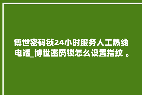 博世密码锁24小时服务人工热线电话_博世密码锁怎么设置指纹 。密码锁