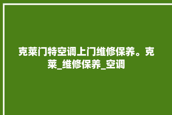 克莱门特空调上门维修保养。克莱_维修保养_空调